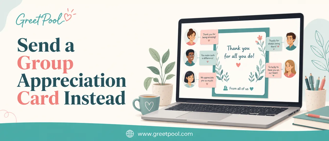 Send a group employee appreciation card that everyone on the team can sign