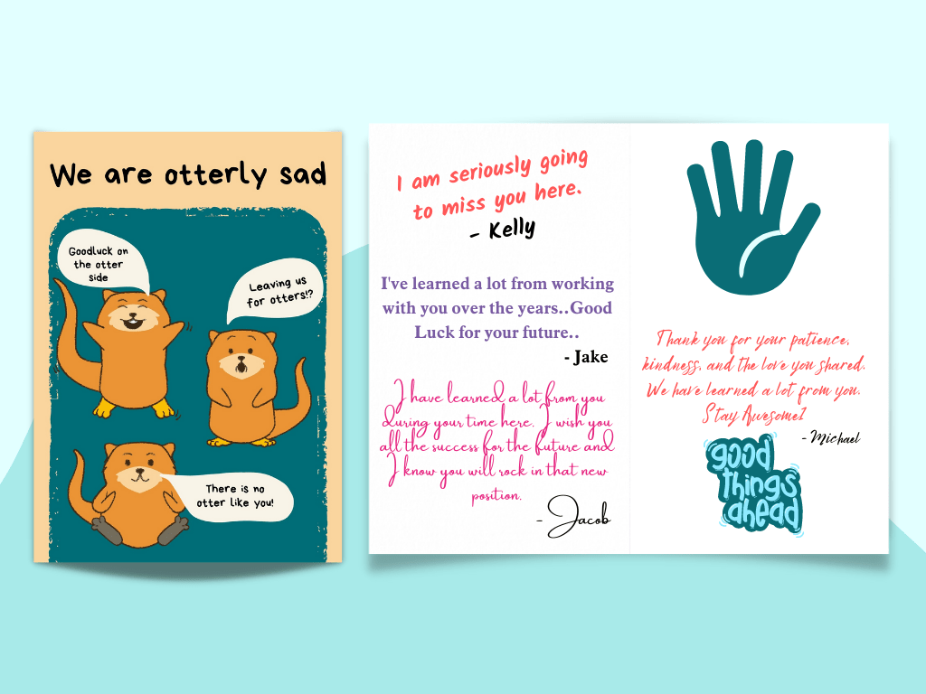 Funny farewell Group Card with multiple signatures