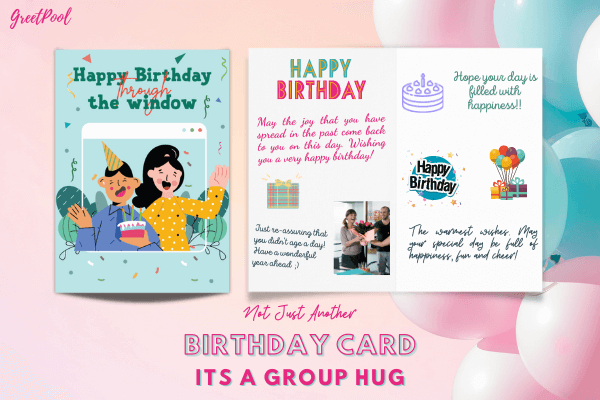 Office birthday group cards for virtual birthday
