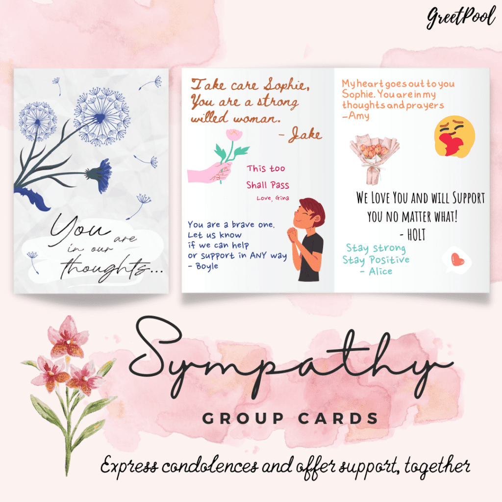 Sympathy cards as a group - greetpool group ecards