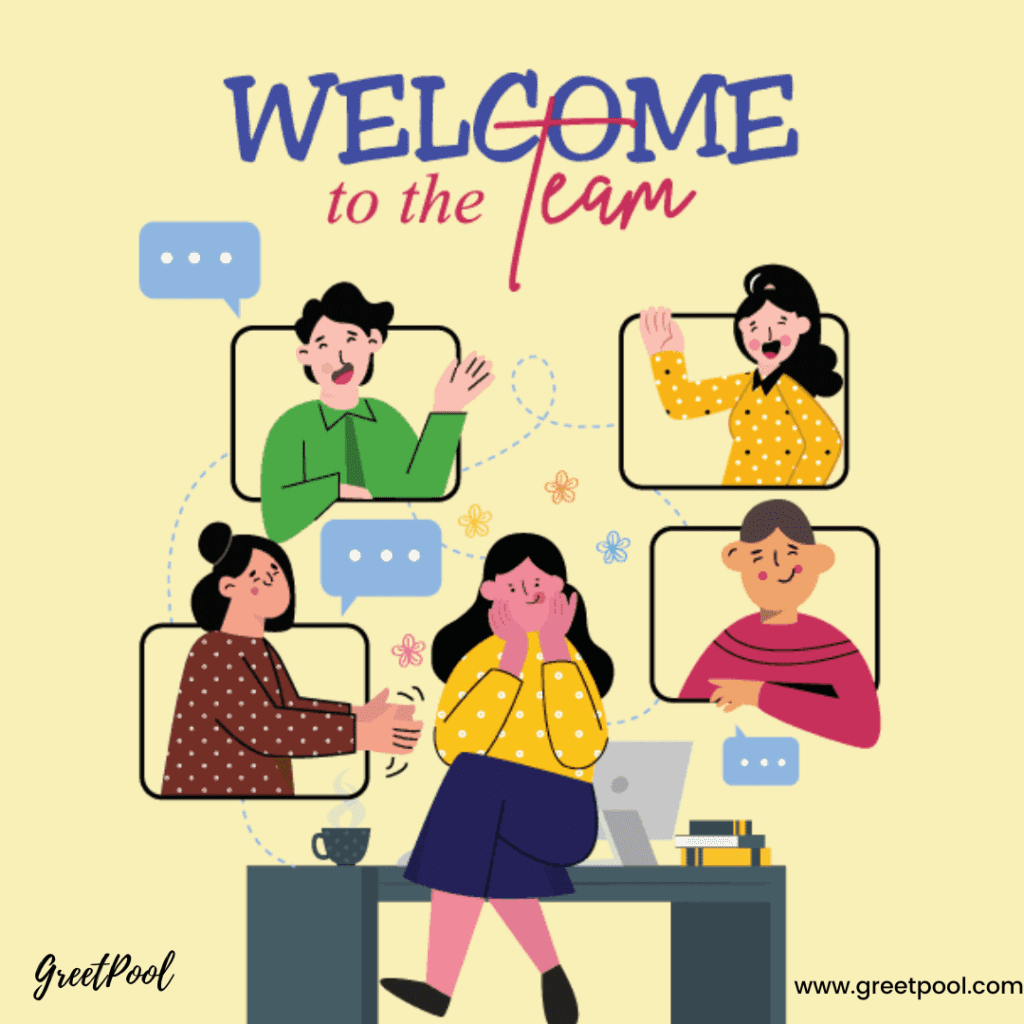 welcome to the team group ecard
