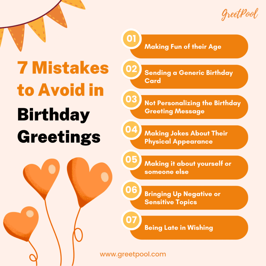 Mistakes to avoid in birthday greetings