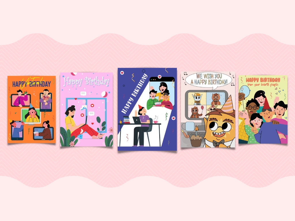 Variety of happy birthday cards by GreetPool