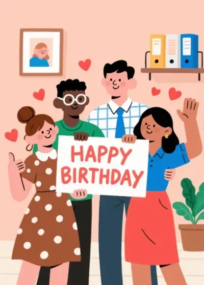 Group greeting card single view