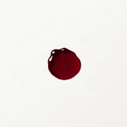Red ink blooming into a heart shape with I'm Sorry lettering, animated sincere sorry GIF