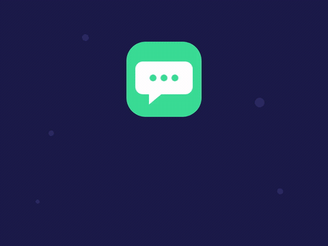 Sorry for the spam text under a chat app icon whose red notification badge counts up to 99+ on a navy background