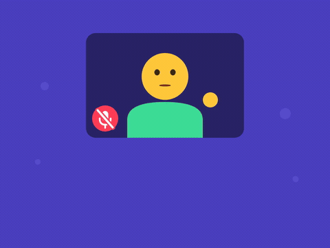 Sorry I Was On Mute Sorry I was on mute text under a video call tile where a chatty character realises and unmutes the mic