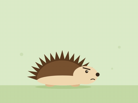 Sorry I Was Prickly Hedgehog Sorry I was so prickly text above a grumpy hedgehog whose spikes relax as it blushes beside a red heart