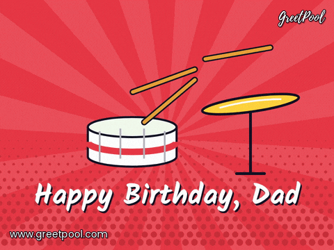 Ba Dum Tss Birthday Dad Drum Ba dum tss happy birthday dad comic book drum and cymbal rimshot for his dad jokes