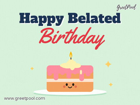 Belated Birthday Melted Candle Cake