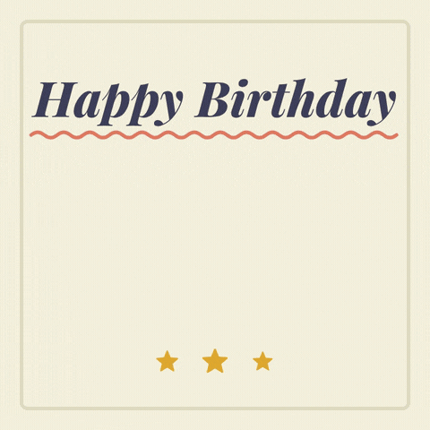 Happy Birthday card getting a red Certified Vintage rubber stamp slammed across it, funny age joke