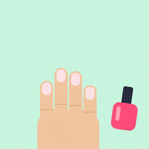 Happy Birthday Babe Nail Polish Happy birthday, babe! as a hand gets each fingernail painted pink beside a nail polish bottle on mint