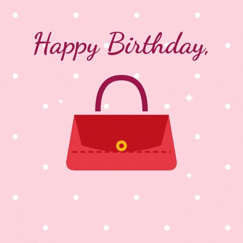 Happy Birthday Bestie Flower Handbag Happy birthday bestie, a red handbag flips open and a bouquet of colourful flowers springs out