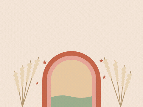 Happy Birthday Boho Sunshine Arch Happy birthday, sending sunshine your way, with a sun rising in a terracotta boho arch and pampas grass
