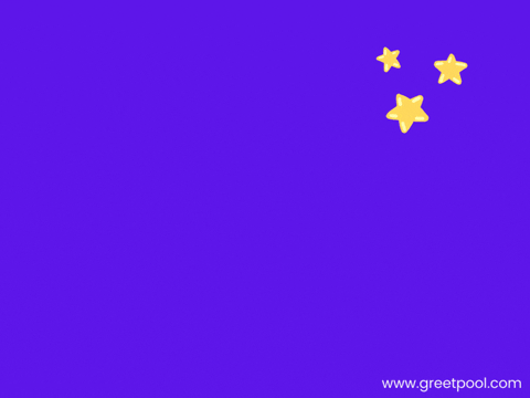 Animated happy birthday GIF with elegant dark and gold design
