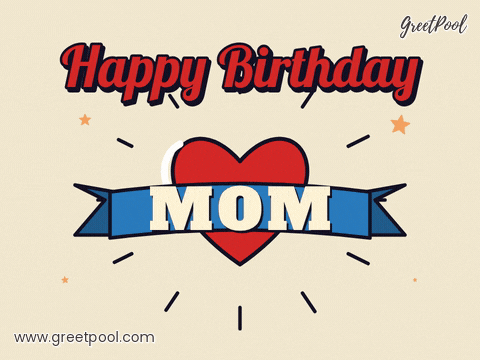 Happy Birthday Mom Tattoo Heart Happy birthday mom tattoo flash heart with a blue MOM banner and stars on cream paper