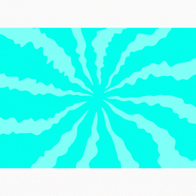 Animated happy birthday GIF in pop art comic style with burst clouds on teal background