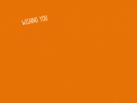 Animated wishing you a purr-fect birthday GIF with cat on orange background