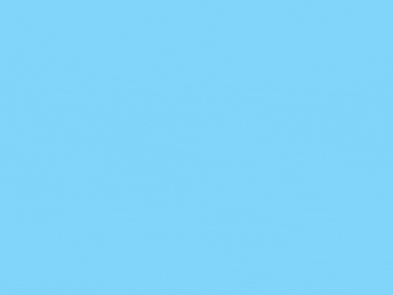 Animated happy birthday to you GIF with cute characters on blue confetti background