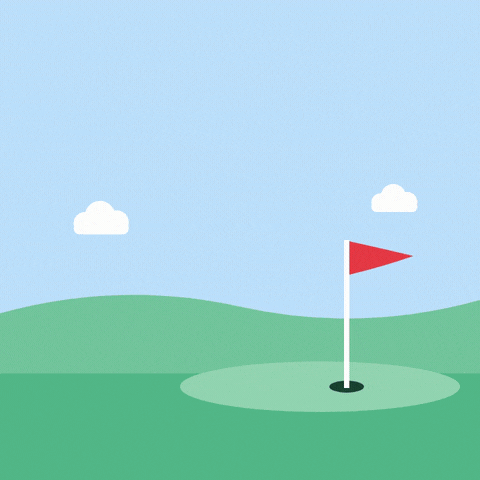 Hole In One Golf Birthday Him Happy birthday hole in one as a golf ball rolls across the green and drops into the cup by a red flag