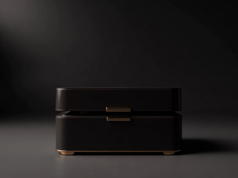 Jewelry box releasing a burst of sparkle, you deserve the world happy birthday gif