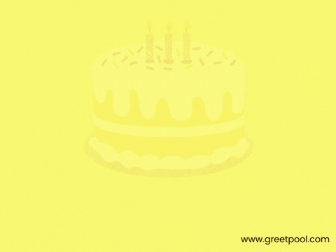 Animated make a wish birthday GIF with birthday cake