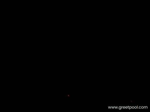 Animated wishing you a happy birthday GIF with cake on dark background