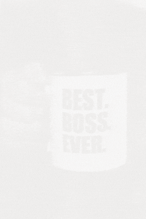 Best Boss Ever Mug Suit Animated Happy Boss Day GIF of a man holding a Best Boss Ever mug