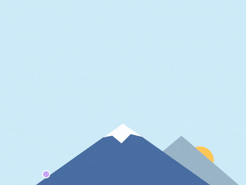 Happy Boss's Day you get us to the top with five colourful climbers and a red flag on a mountain summit