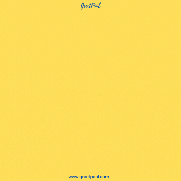 Happy Boss Day Blue Ribbon Animated Happy Boss Day GIF with a blue ribbon banner on yellow