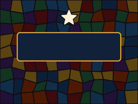 Glory to God in the highest Christmas stained glass window lighting up pane by pane around a white star
