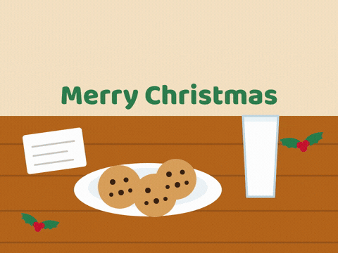 Santa Was Here Christmas Cookies Santa was here, Merry Christmas, as cookies on a plate get bitten one by one and the glass of milk drains