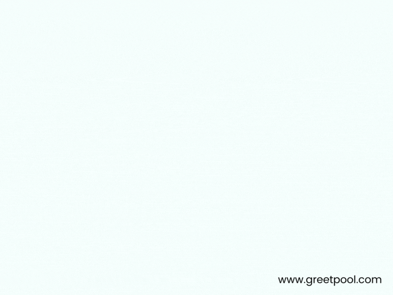 Animated congratulations GIF with cute cat spelling out letters