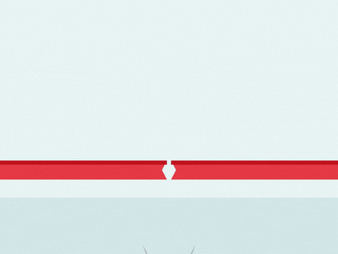 Congratulations well deserved as scissors cut a red ribbon and confetti scatters on a pale blue background