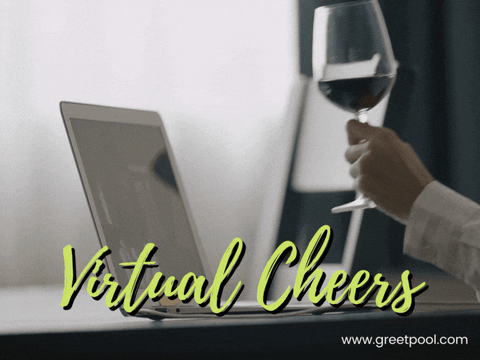 Congratulations Virtual Cheers Wine Animated congratulations virtual cheers GIF with wine glasses
