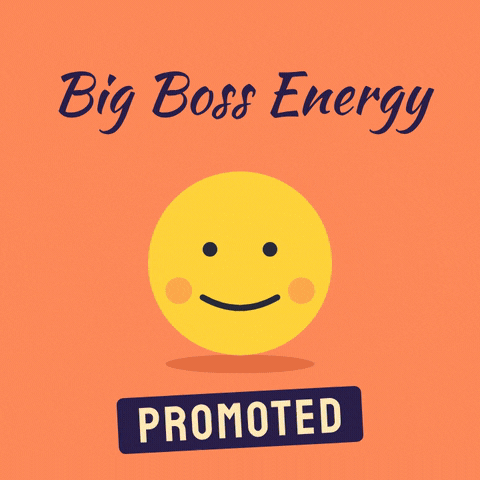 Promoted Big Boss Energy Sunglasses Big boss energy, promoted: sunglasses drop onto a grinning yellow smiley face on an orange background