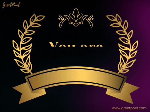 You Are The Best Promotion Laurel Animated you are the best promotion GIF with gold laurel wreath