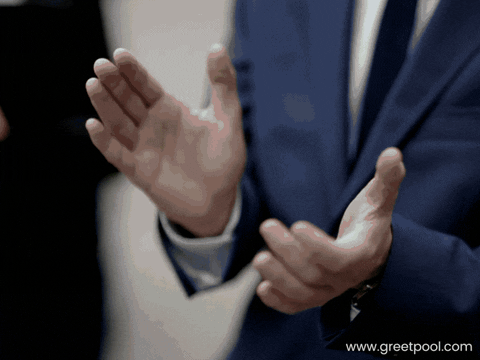 Youre Hired Dark Celebration Animated you're hired GIF with celebration on dark background