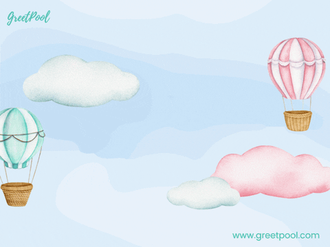 Bon Voyage Teal Animated bon voyage farewell GIF on teal background