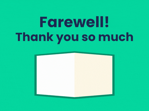 Farewell Thank You Signed Card Farewell, thank you so much message above an open group card filling up with signatures and hearts