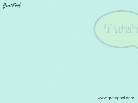 Goodbye Speech Bubbles Animated goodbye farewell GIF with colorful speech bubbles