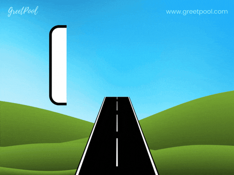 Happy Farewell Silhouette Sunset Animated happy farewell GIF with silhouette and sunset scene