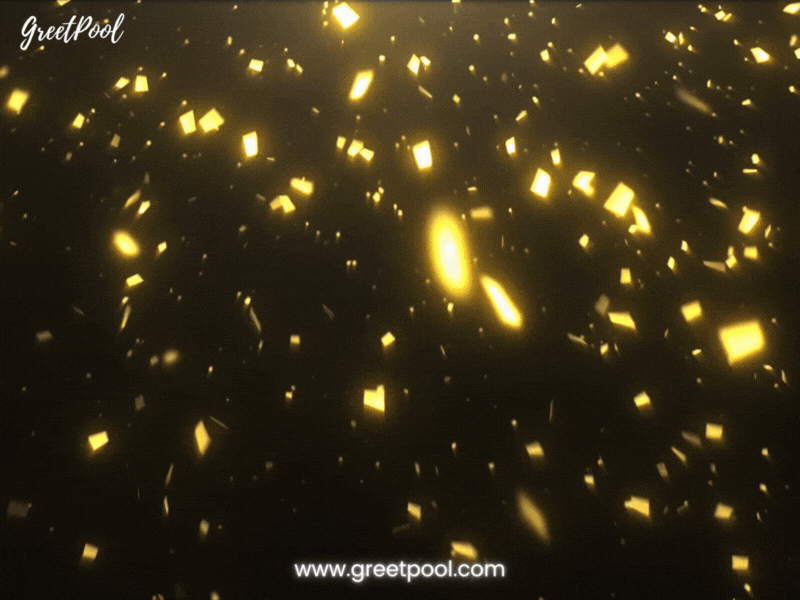Animated we wish you the best farewell GIF on teal background