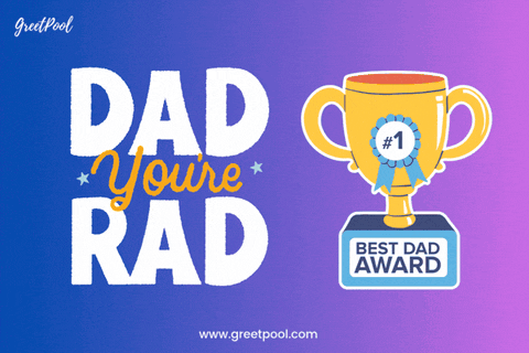 Funny Dad You Rock trophy Father's Day GIF
