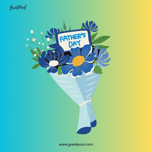 Happy Fathers Day Gift Tie Animated Happy Father's Day GIF with a gift and tie