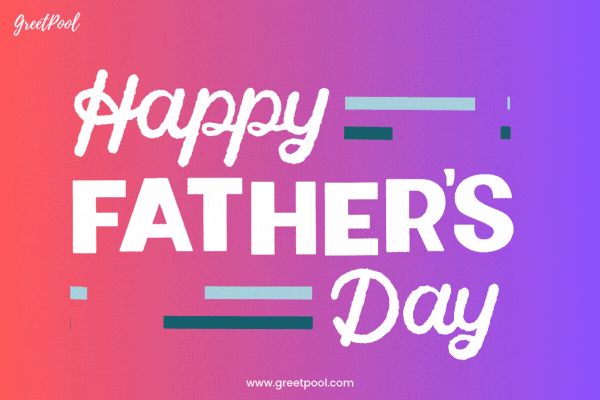 Animated Happy Father's Day GIF in purple