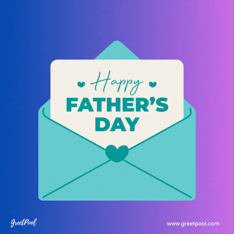 Happy Fathers Day Teal Animated Happy Father's Day GIF in teal