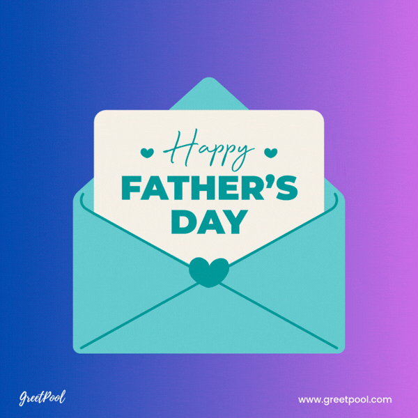 Happy Fathers Day Teal Animated Happy Father's Day GIF in teal