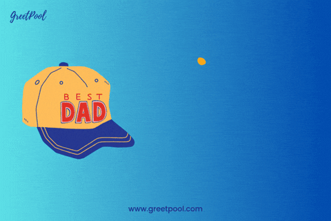 Animated Love You Dad GIF in orange