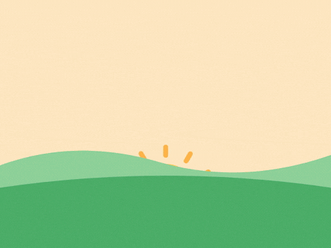 Get well soon smiling sun rising over green hills with brighter days ahead message
